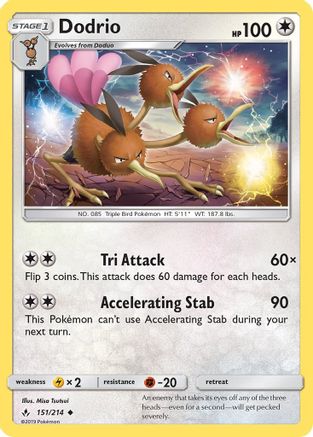 Dodrio 151/214 SM Unbroken Bonds - Uncommon
