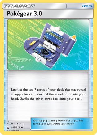 Pokegear 3.0 182 - Reverse Holofoil SM Unbroken Bonds - Uncommon