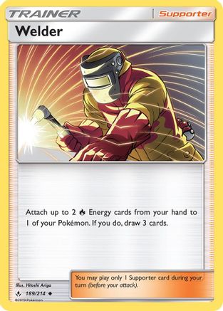 Welder 189 - Reverse Holofoil SM Unbroken Bonds - Uncommon