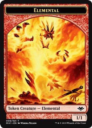 Elemental (008) // Elephant Double-Sided Token (MH1-8 // 12) - Modern Horizons