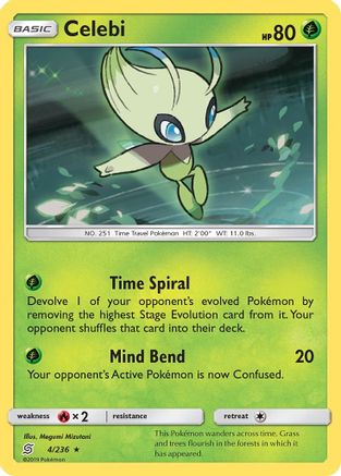 Celebi 004 - Reverse Holofoil SM Unified Minds - Holo Rare