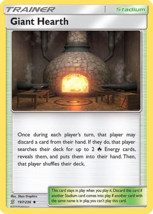 Giant Hearth 197 - Reverse Holofoil SM Unified Minds - Uncommon