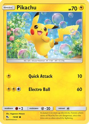Pikachu 019 Hidden Fates - Common