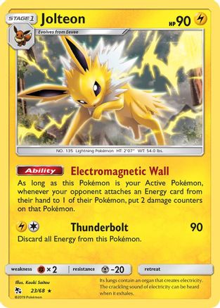 Jolteon 023 - Reverse Holofoil Hidden Fates - Rare