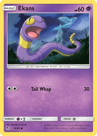 Ekans (26) (26) 026 - Reverse Holofoil Hidden Fates - Common