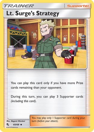 Lt. Surge's Strategy 060 - Reverse Holofoil Hidden Fates - Uncommon
