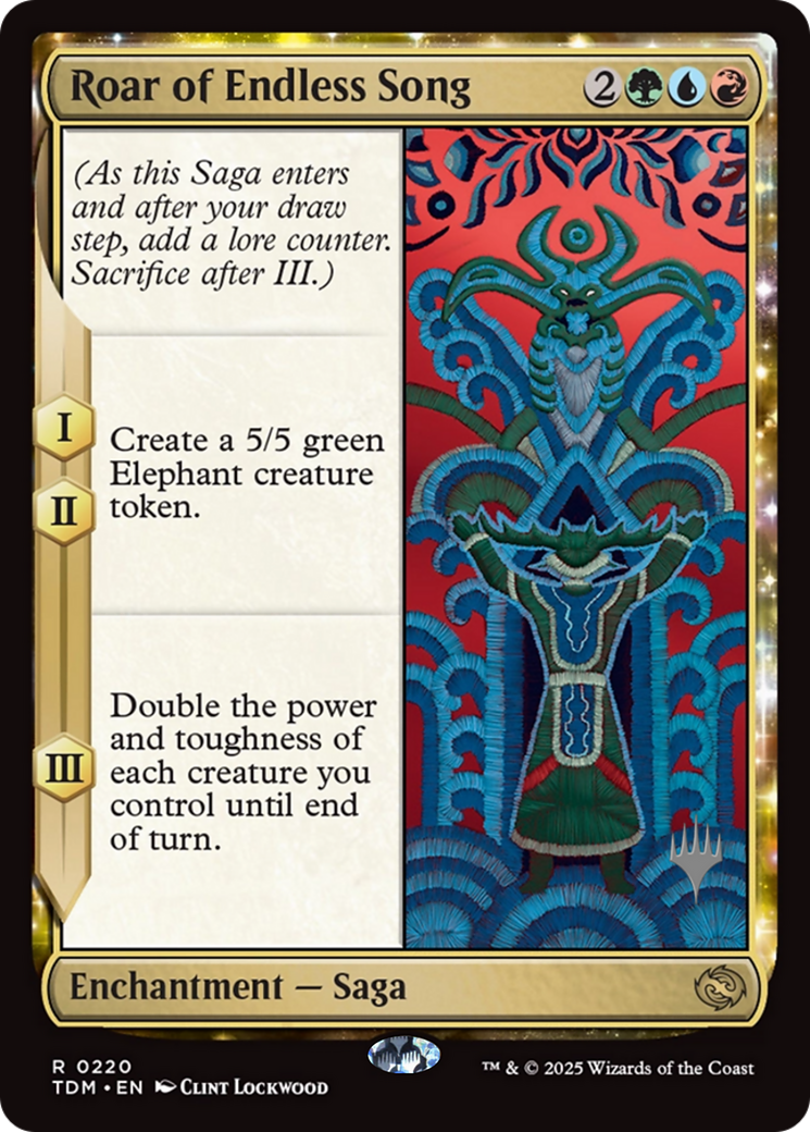 Roar of Endless Song (PPTDM-220) - Promo Pack: Tarkir: Dragonstorm: (enchantment)