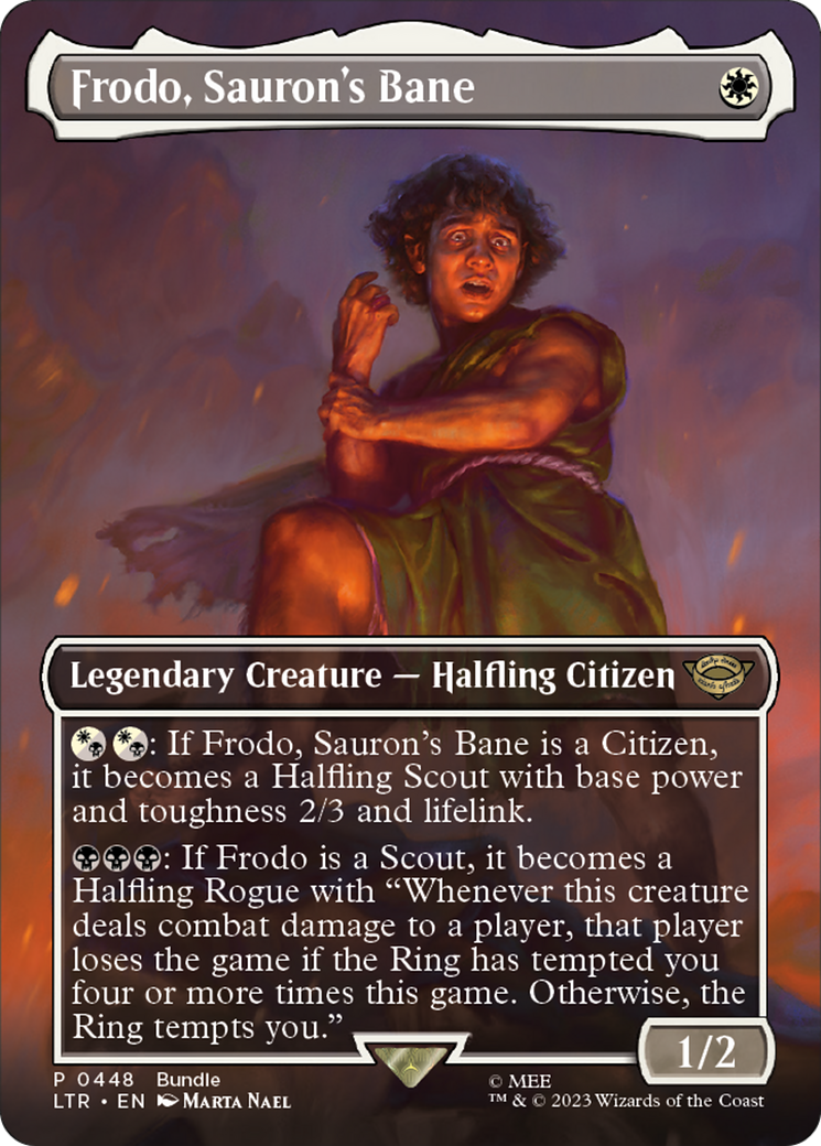 Frodo, Sauron's Bane (Borderless) (LTR Bundle) (UMP-448) - Unique and Miscellaneous Promos