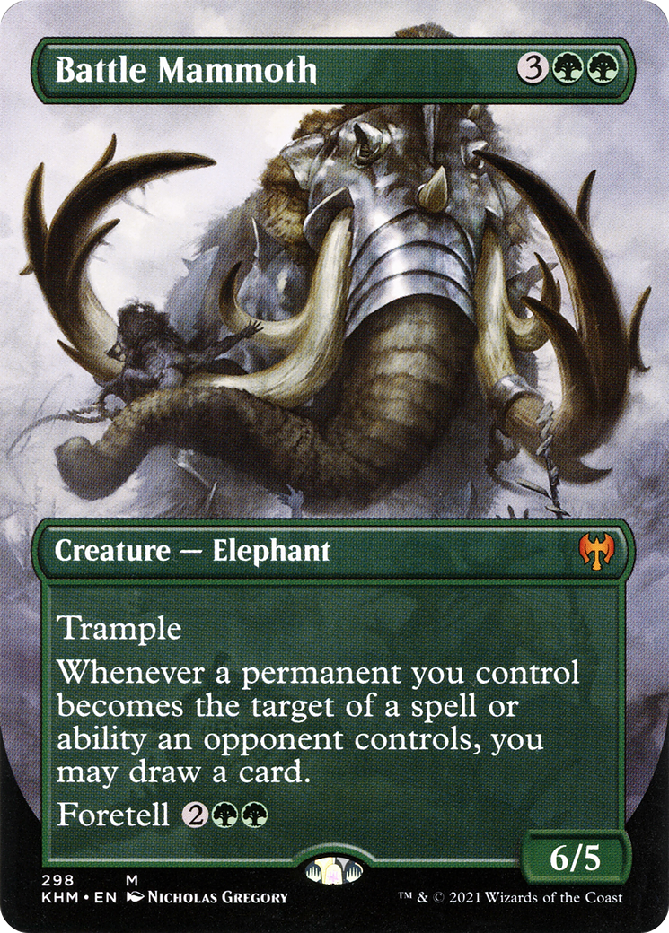 Battle Mammoth (Borderless) (KHM-298) - Kaldheim Foil