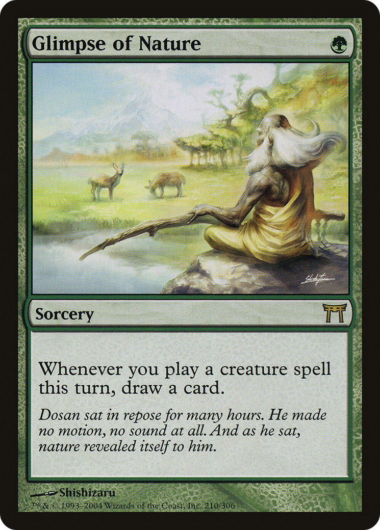 Glimpse of Nature (CHK-210) - Champions of Kamigawa