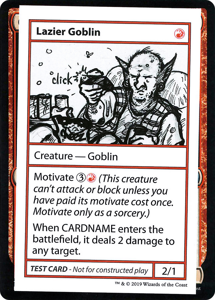 Lazier Goblin (No PW Symbol) (CMB1-) - Mystery Booster Playtest Cards 2021