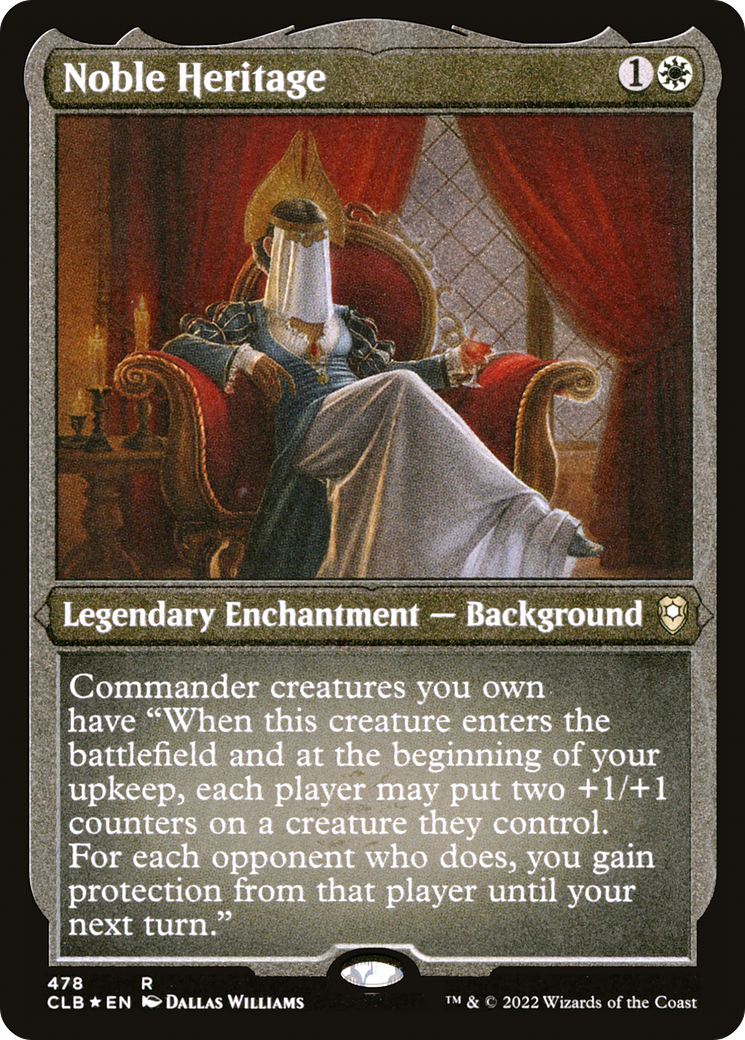 Noble Heritage (Foil Etched) (CLB-478) - Commander Legends: Battle for Baldur's Gate Foil