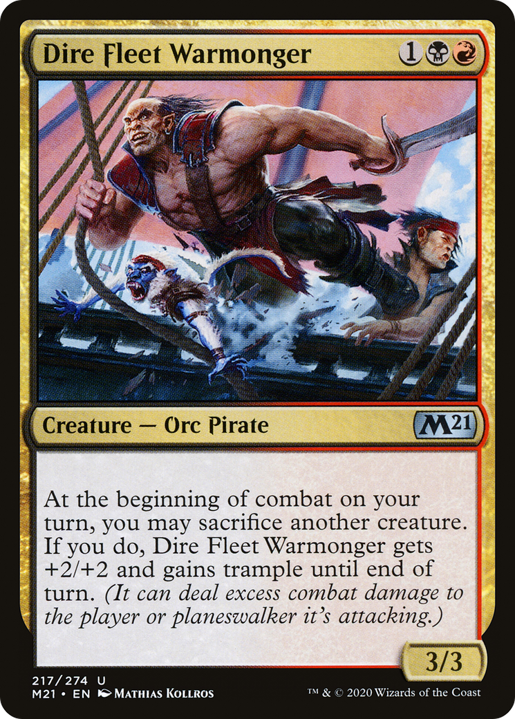 Dire Fleet Warmonger (M21-217) - Core Set 2021
