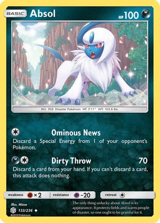Absol 133 SM Cosmic Eclipse - Uncommon