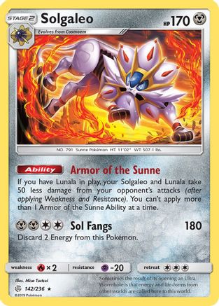 Solgaleo 142 - Holofoil SM Cosmic Eclipse - Holo Rare