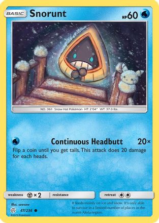 Snorunt 047 SM Cosmic Eclipse - Common