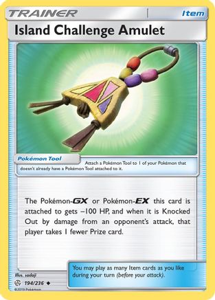 Island Challenge Amulet/236 - Reverse Holofoil SM Cosmic Eclipse - Uncommon