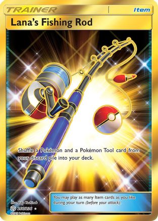 Lana's Fishing Rod (Secret) 266 - Holofoil SM Cosmic Eclipse - Secret Rare