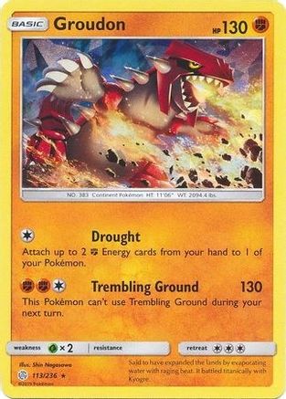 Groudon - 113/236 (Cracked Ice Holo)/236 - Holofoil Deck Exclusives - Holo Rare