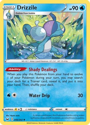 Drizzile (056) (056) 056 - Reverse Holofoil SWSH01 Sword & Shield Base Set - Uncommon