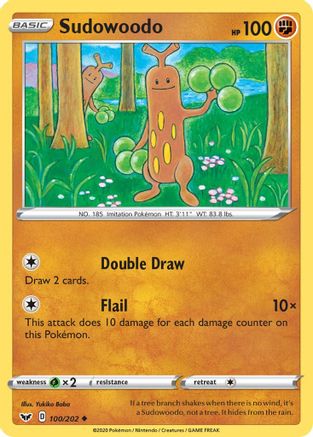 Sudowoodo 100 - Reverse Holofoil SWSH01 Sword & Shield Base Set - Uncommon