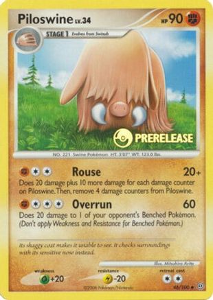 Piloswine - 46/100 (Prerelease)/100 Nintendo Promos - Promo