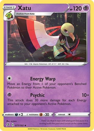Xatu 077 - Reverse Holofoil SWSH02 Rebel Clash - Uncommon