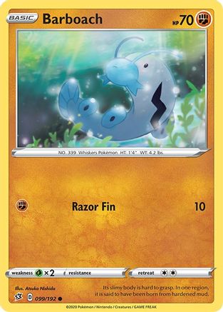 Barboach - Reverse Holofoil SWSH02 Rebel Clash - Common