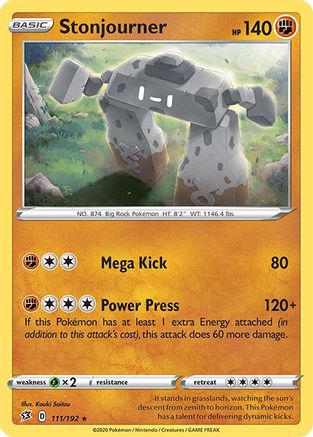 Stonjourner - Reverse Holofoil SWSH02 Rebel Clash - Holo Rare