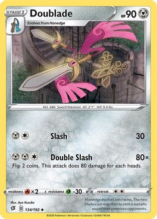 Doublade 134 - Reverse Holofoil SWSH02 Rebel Clash - Uncommon