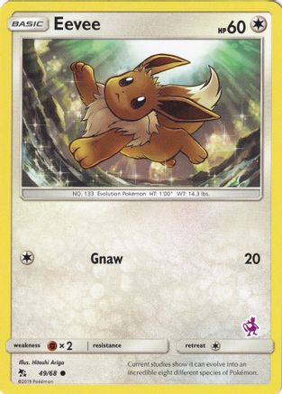 Eevee (Mewtwo Stamped) 049/68 Battle Academy - Promo