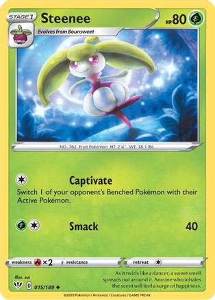 Steenee 015 - Reverse Holofoil SWSH03 Darkness Ablaze - Uncommon