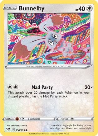 Bunnelby 150 SWSH03 Darkness Ablaze - Common