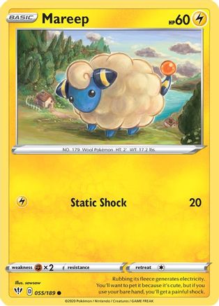 Mareep 055 SWSH03 Darkness Ablaze - Common