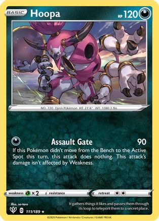 Hoopa 111 - Holofoil SWSH03 Darkness Ablaze - Holo Rare