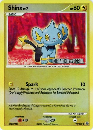 Shinx 098/130 - Reverse Holofoil Burger King Promos - Promo