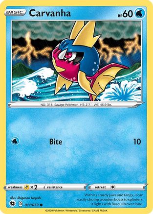 Carvanha 011 - Reverse Holofoil Champions Path - Common