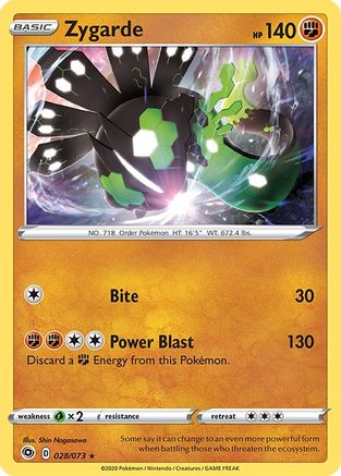 Zygarde 028 - Reverse Holofoil Champions Path - Holo Rare
