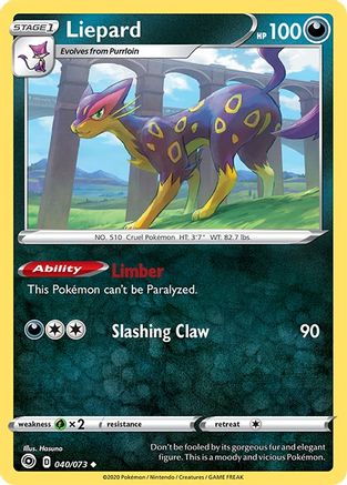 Liepard 040 - Reverse Holofoil Champions Path - Uncommon