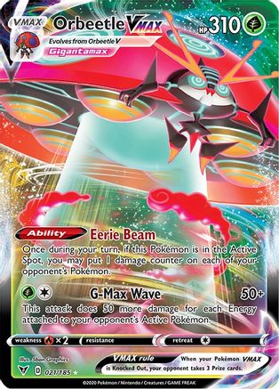 Orbeetle VMAX 021 - Holofoil SWSH04 Vivid Voltage - Ultra Rare