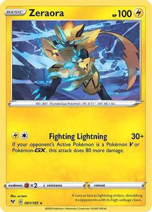 Zeraora 061 - Reverse Holofoil SWSH04 Vivid Voltage - Holo Rare