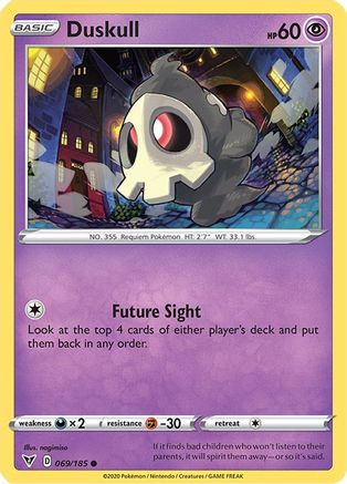 Duskull 069 - Reverse Holofoil SWSH04 Vivid Voltage - Common