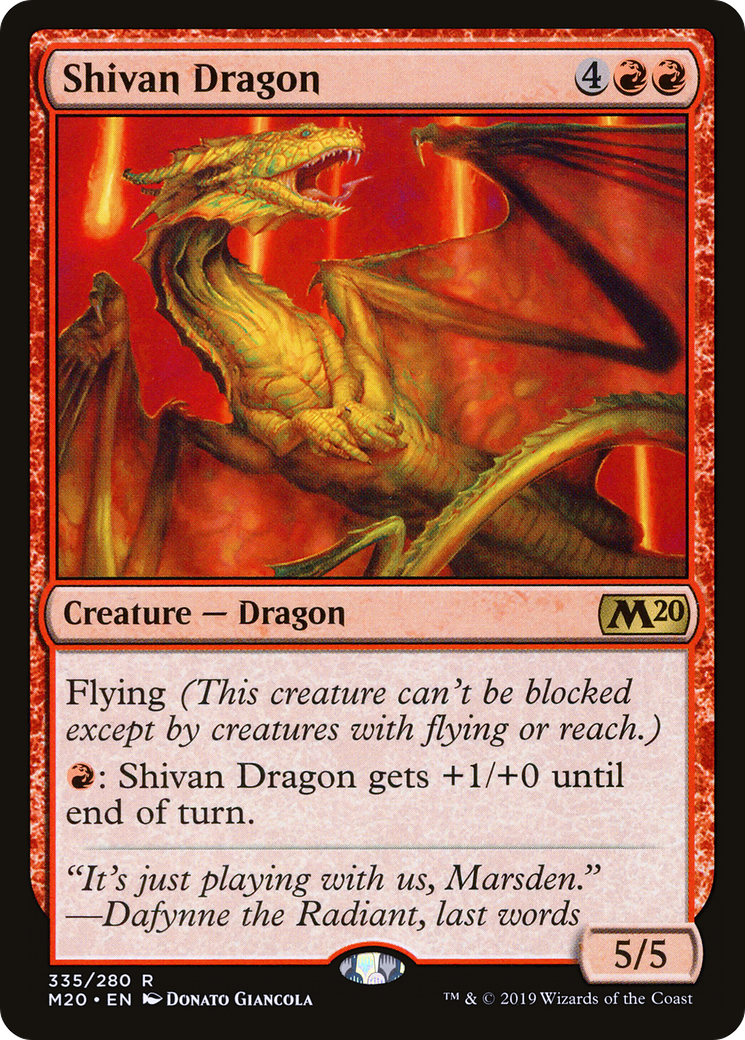 Shivan Dragon (M20-335) - Core Set 2020