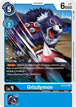 Grizzlymon (ST2-07) - Starter Deck 02: Cocytus Blue