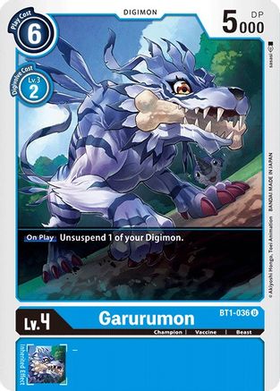 Garurumon - BT1-036 (BT1-036) - Release Special Booster 1.0