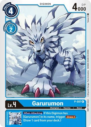 Garurumon - P-007 (P-007) - Digimon Promotion Cards