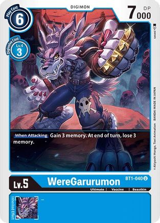 WereGarurumon - BT1-040 (BT1-040) - Release Special Booster 1.0