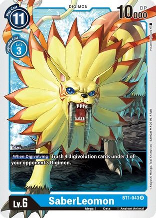 SaberLeomon (BT1-043) - Release Special Booster 1.0