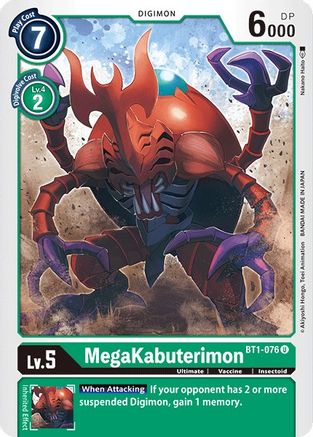 MegaKabuterimon (BT1-076) - Release Special Booster 1.0