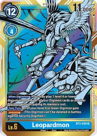 Leopardmon (Alternate Art) (BT3-030) - Release Special Booster 1.0 Foil